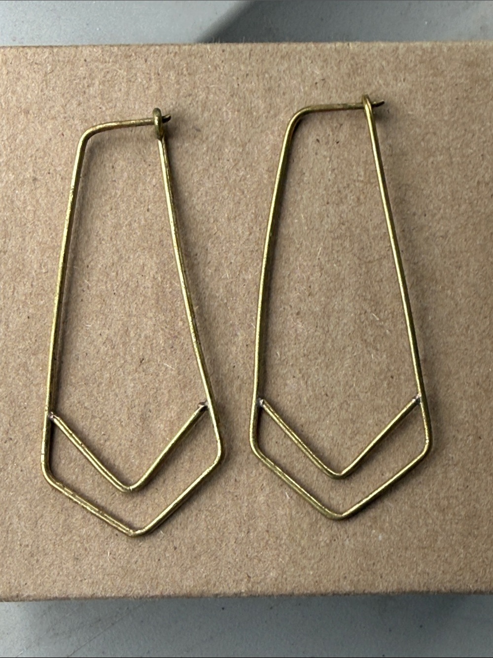 Vintage brass boho earrings